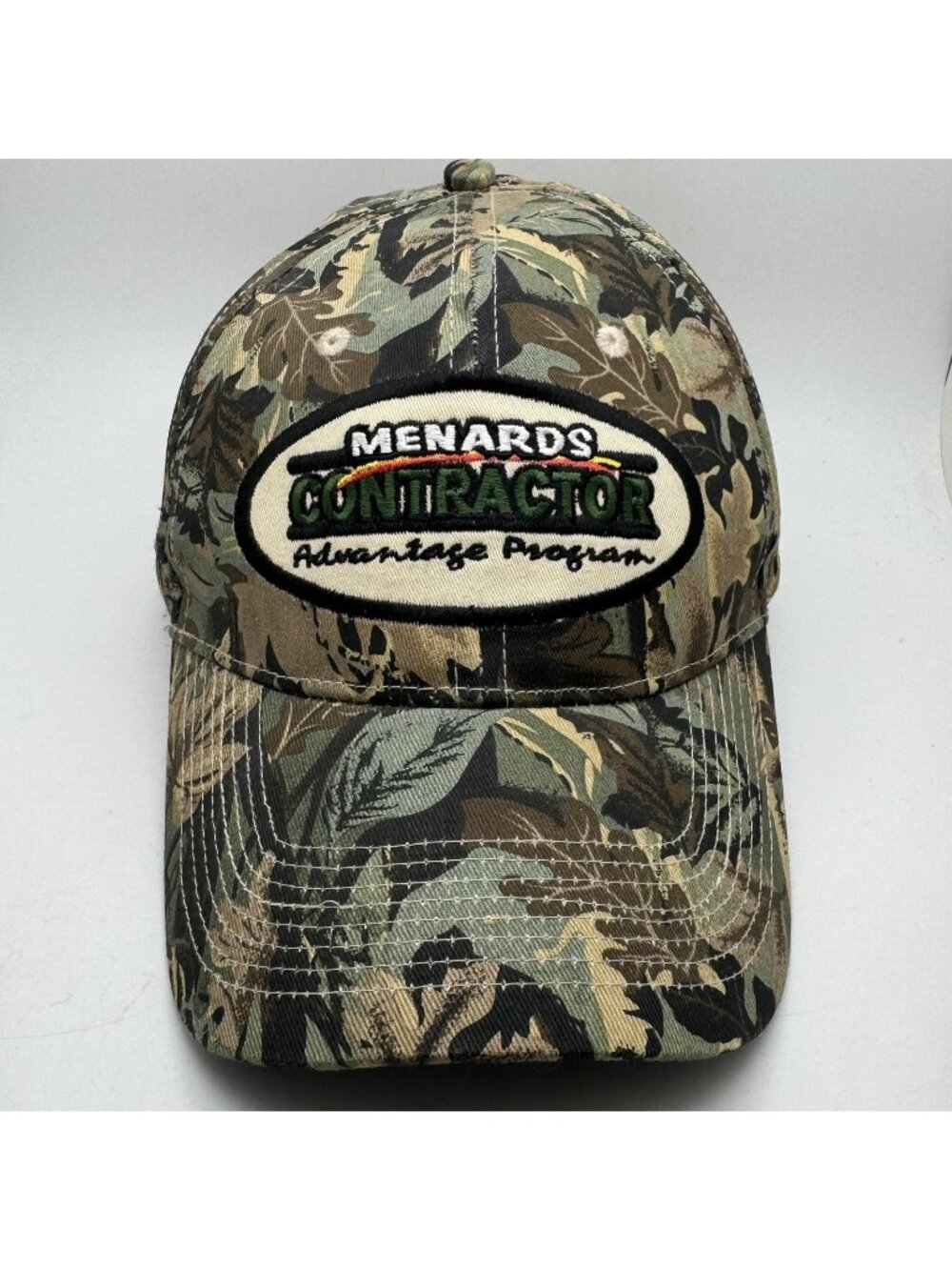 Menards Contractor Advantage Program Baseball Hat Cap Camo 100% Cotton One Size
